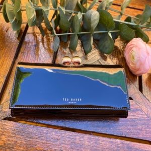 Ted Baker Bobble Patent Leather Wallet black